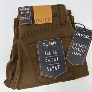 DU/ER No Sweat Relaxed Shorts Golden Brown Men's‎ Size 28 N2X NEW